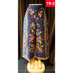 SW119G Batik Seluar Palazo Perempuan with 2 Pockets Batik Long Pants Made In Malaysia