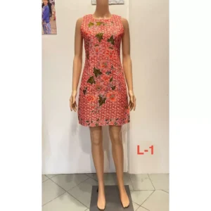 SW0088CSDRHB5 Batik Lady Dress With 2 Pockets Batik Made In Malaysia