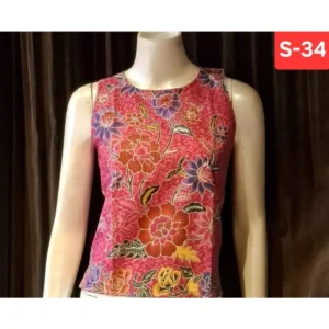 SW0088KKS5 Batik Lady Blouse Singlet Made In Malaysia Batik Singlet Top Blouse